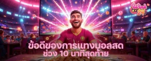 ข้อดีของการแทงบอลสดในช่วง 10 นาทีสุดท้าย วิเคราะห์ไว ได้ราคาดี เสี่ยงต่ำกว่าที่คิด
